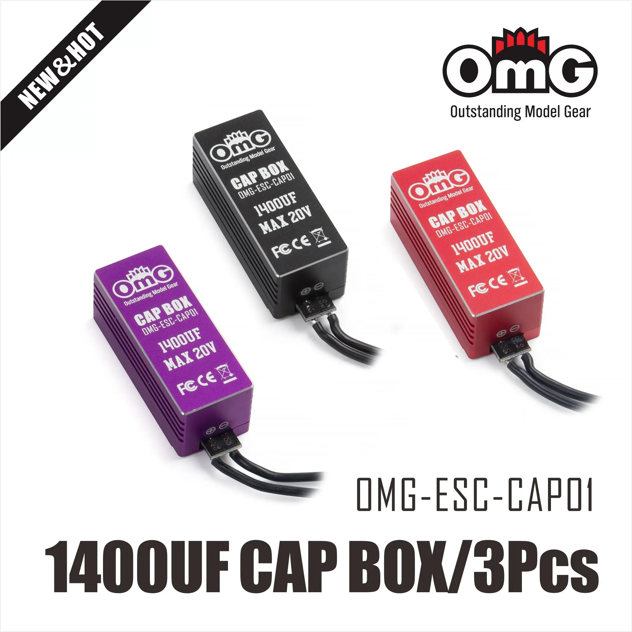 OMG 1400UF CAP BOX OMG-ESC-CAP01 Max20V Reverse Protection