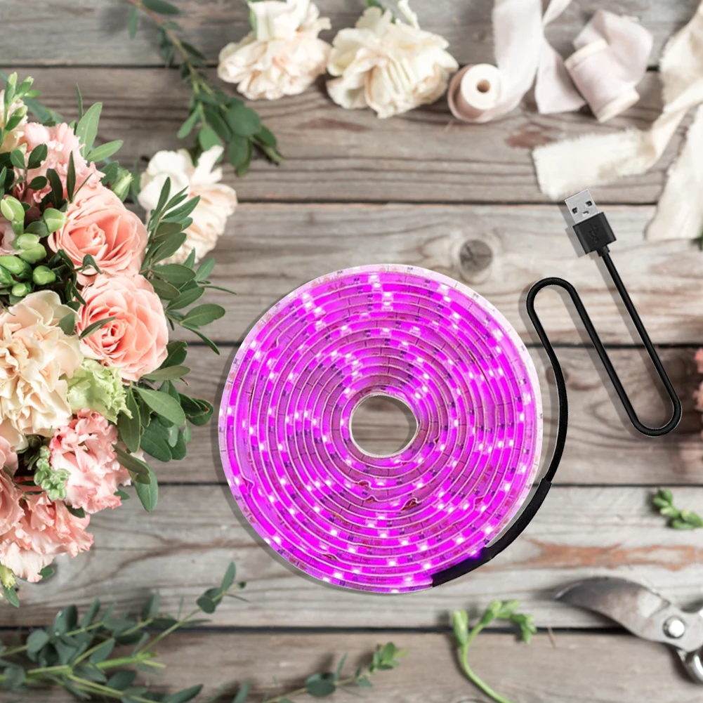 Full Spectrum USB Grow Light Strip Waterproof LED Phyto Lamp Full Spectrum Lamp for Plants Flowers Greenhouse Hydroponic