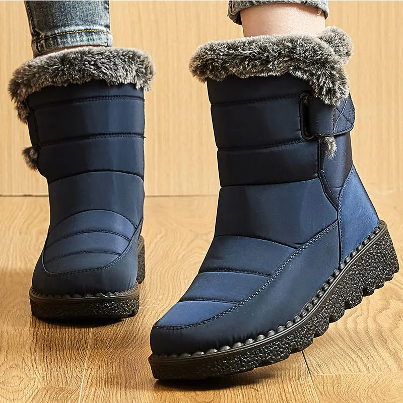 Women Boots Women Snow Boots With Heels Winter Shoes New In Luxury Designer Botte Femme Platform Winter Female platform boots,women boots