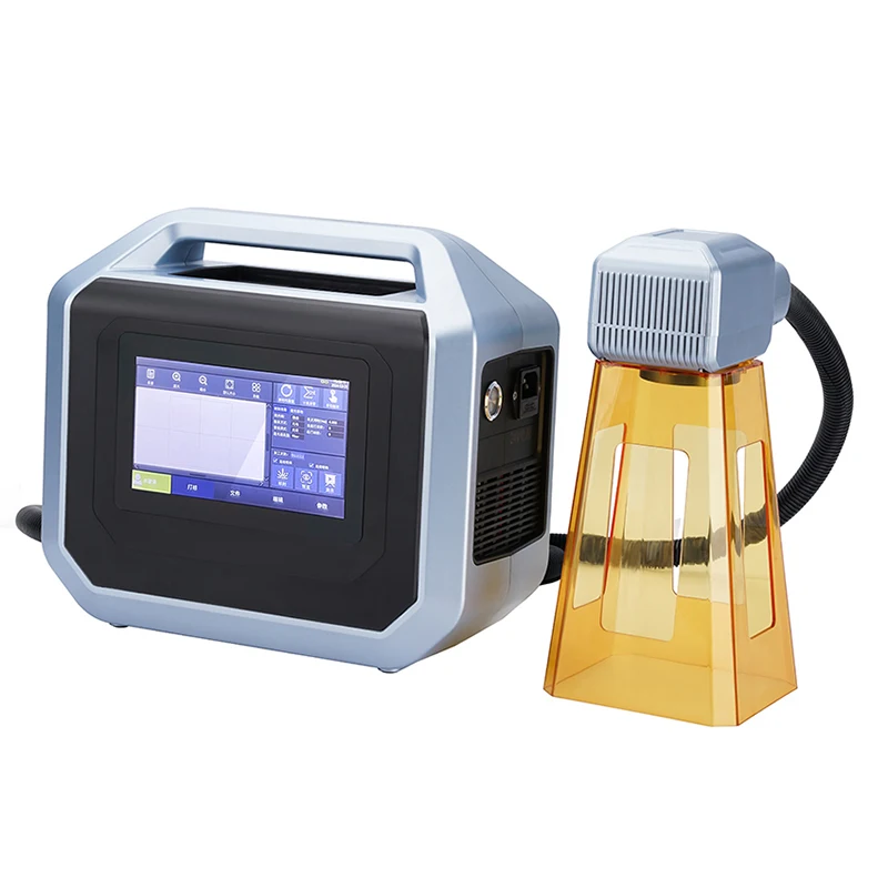 آلة التعليم بليزر الألياف المحمولة الصغيرة المحمولة 20 واط 30 واط الليزر ماركر يده الليزر حفارة للمعادن