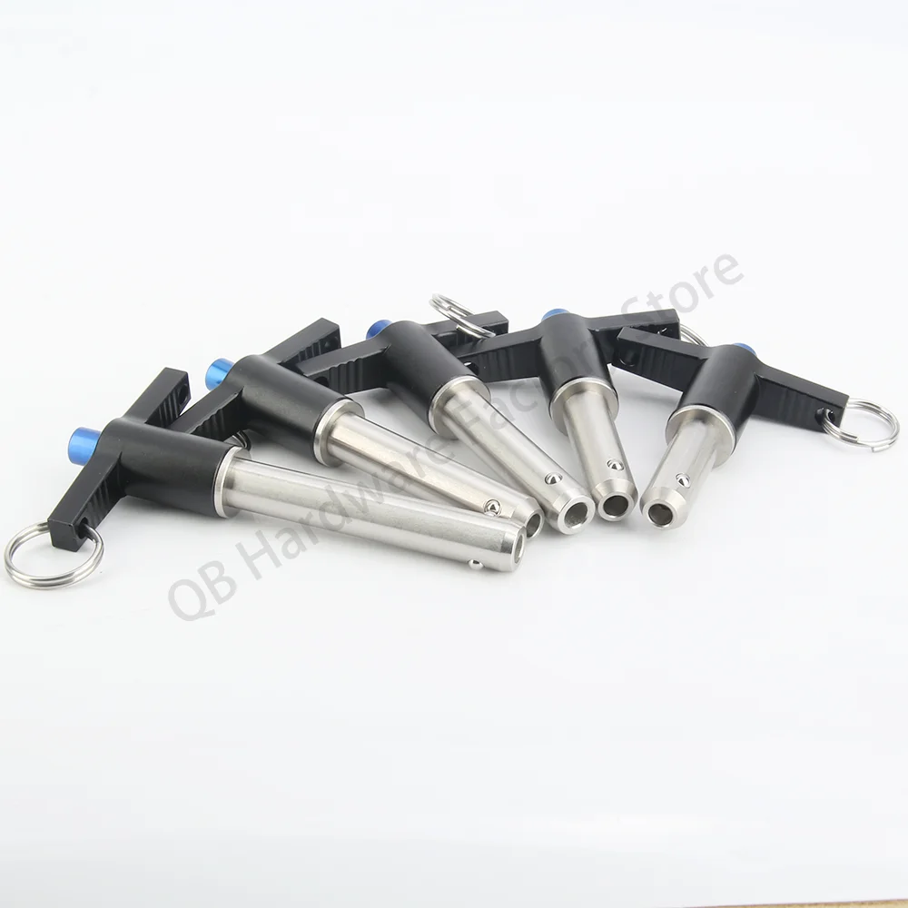 QB117 Factory Outlet Aluminum T-Handle Locating Safety Pins Button Quick Release Ball Head Lock Pins cylindrical locating dowel pin,stainless steel ball lock pins