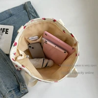 Sac à main frais et doux pour filles, sac à bandoulière imprimé en velours côtelé haut de gamme, sac sous les bras pour loisirs Shopping banlieue pour femmes 5