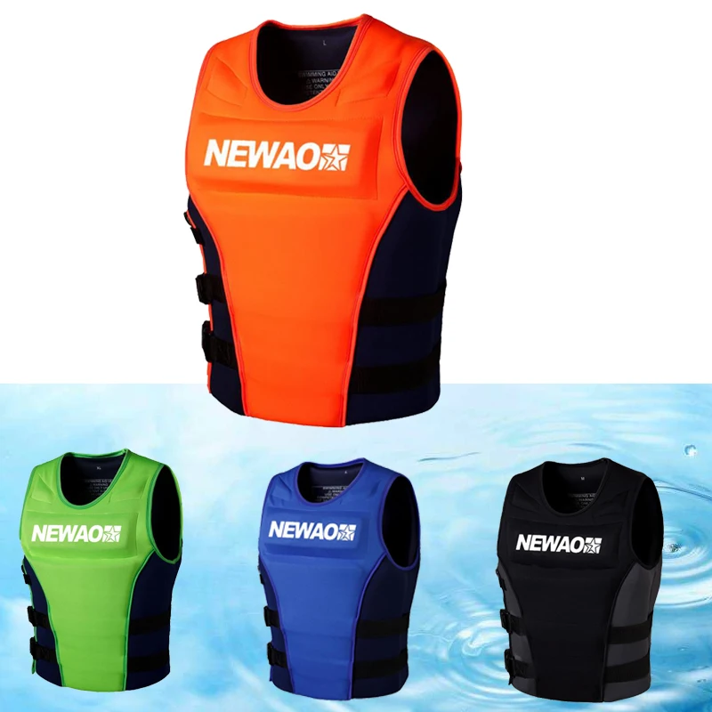 Neoprene Life Jacket Adult Life Vest Water Sports Fishing Vest Kayaking Boating Swimming Drifting Safety Surfing Dive Life Vest
