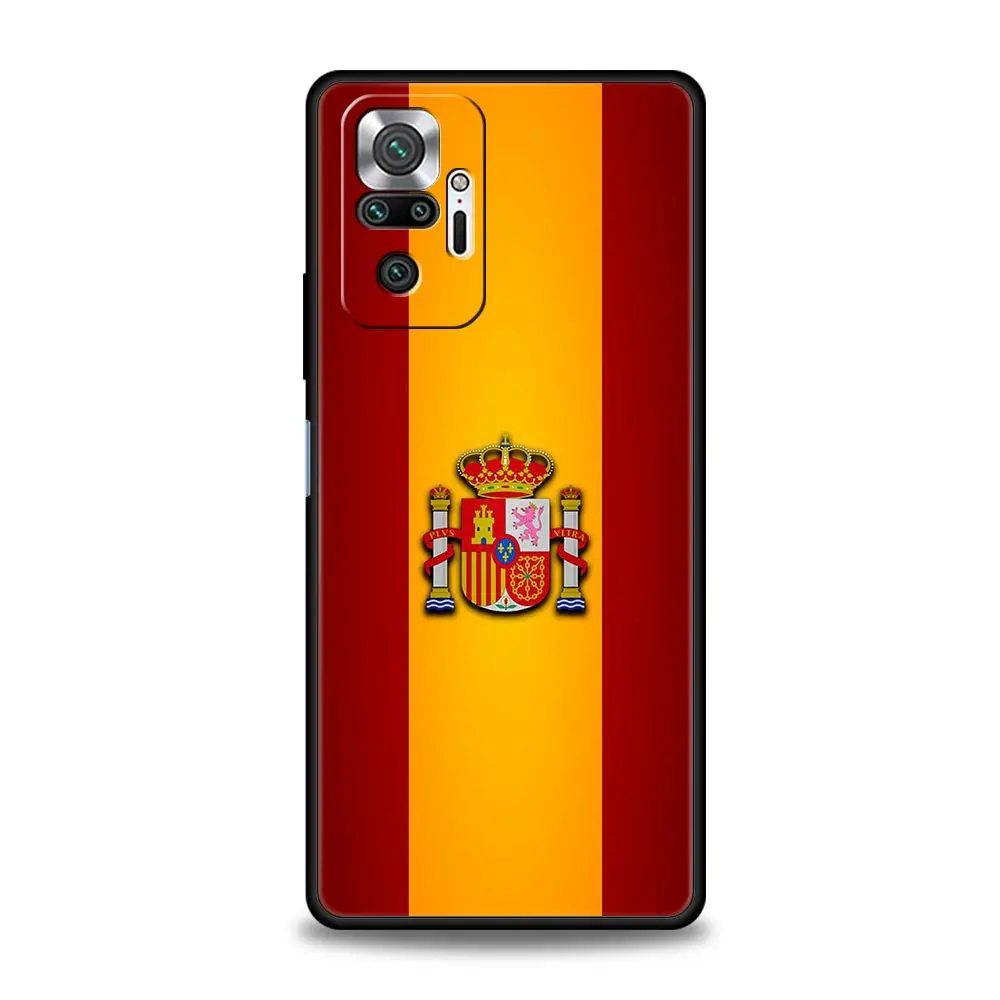Spanish Flag Themed Phone Case - Sleek Black Design