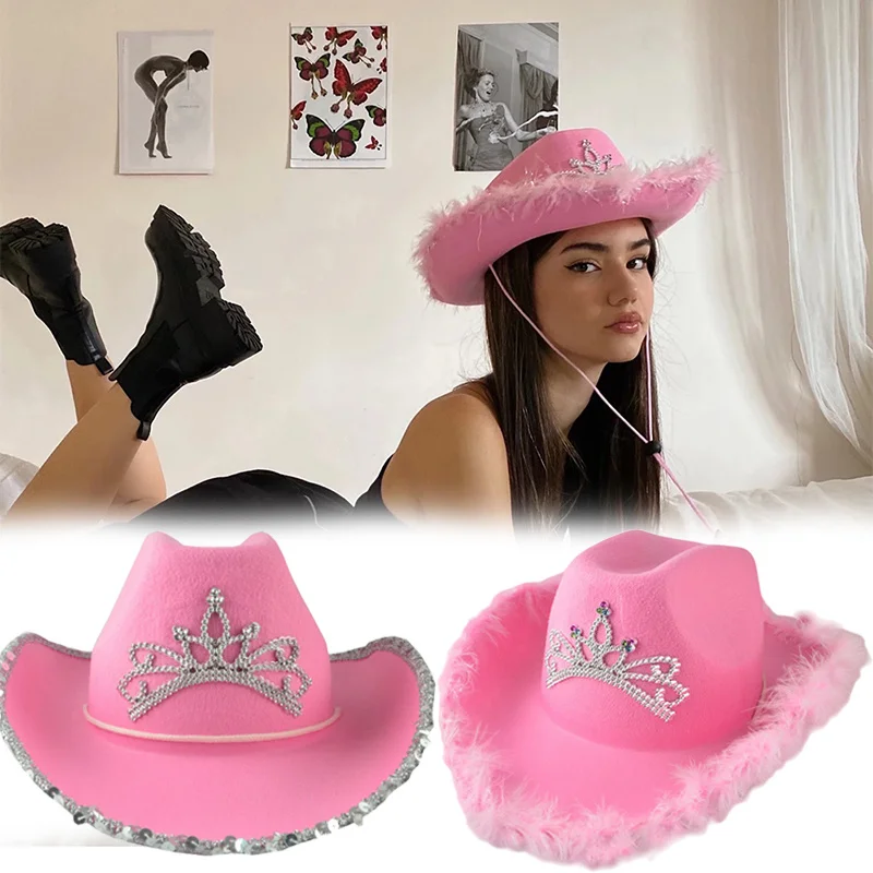 Led Party Caps Western Style Cowboy Hat 