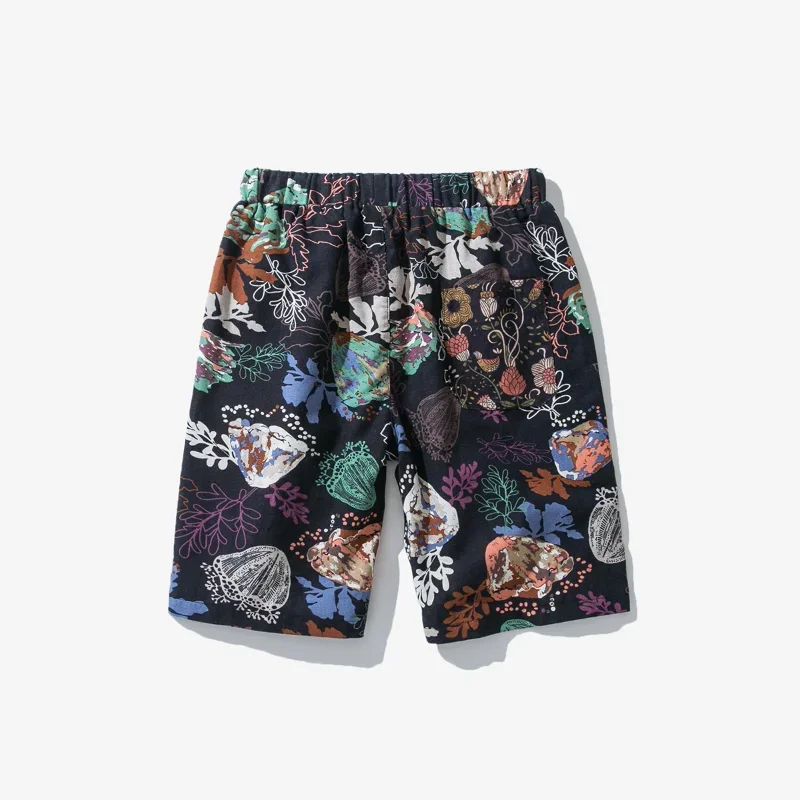 Hawaii Summer Beach Shorts Fashion Graphic Knee Length Pants Men Elastic Waist Unisex Trunks Male Swimsuit