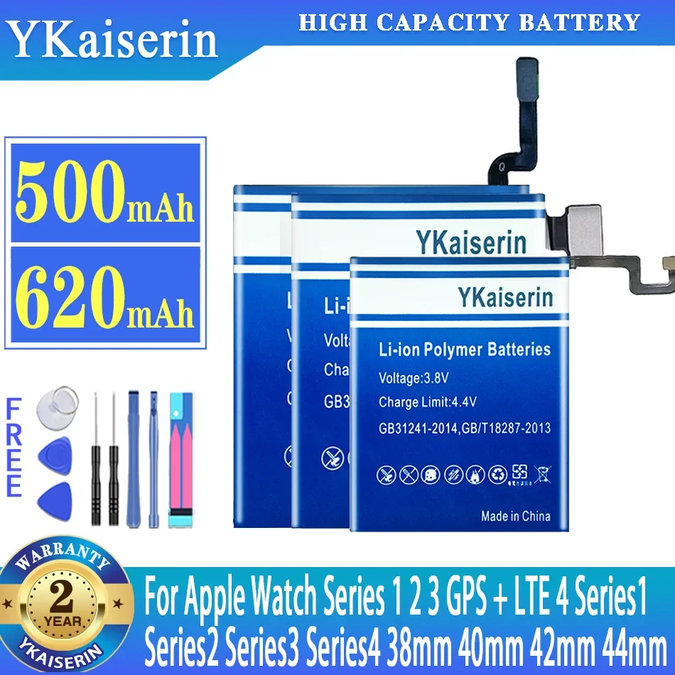 Batteria Ykaiserin Per Apple Watch Iwatch Series 1 2 3 Gps + Lte 4 Series1 Series2 Series3 Series4 38Mm 40Mm 42Mm 44Mm Batteria