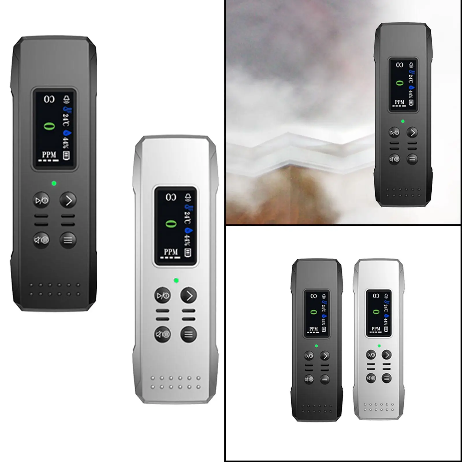 Carbon Monoxide Detector Rechargeable Compact Mini for Home Basement Camping