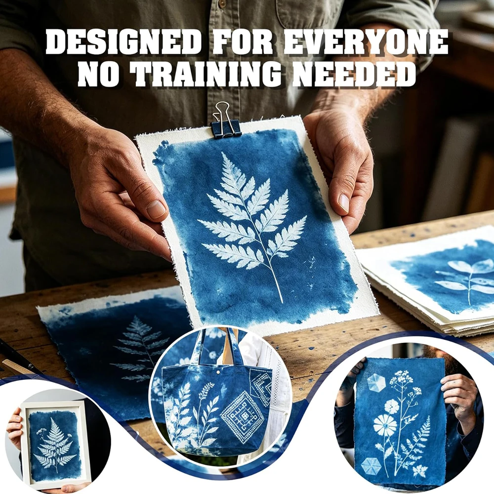 Cyanotype Liquid DIY Kit for Textile and Wood Printmaking - 100/200ml