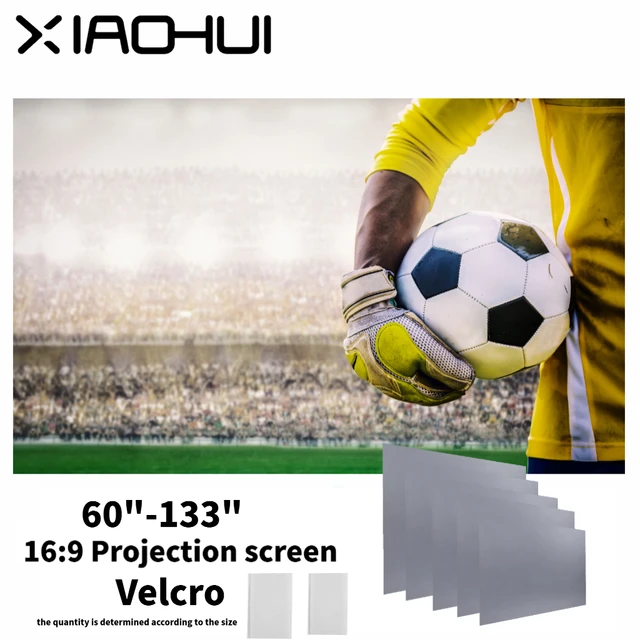 XIAOHUI Simple Projector Outdoor Polyester Soft Curtain 72/84/100/120 inch Portable HD 4K Movie Projection Screen  Soft Screen