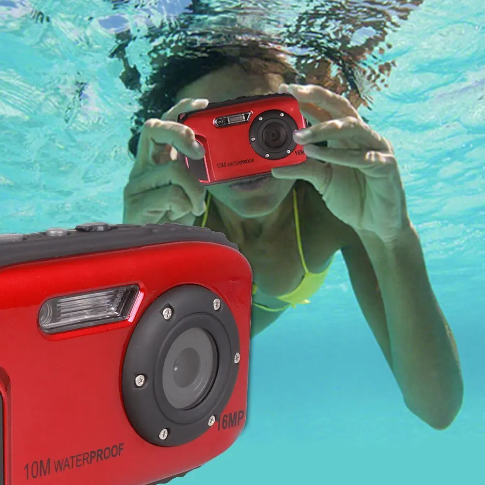 16MP HD 2.7-Inch Display Action Camera Digital Camera 10 Meters Water Resistance Winait Waterproof Digital Camera With TF