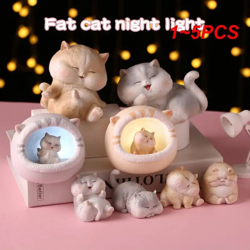 

LED Night Light Baby Nightlight Cute Cat Ornament For Home Cartoon Led Lamp Bedroom Bedside Lamps Home Decoration Lights