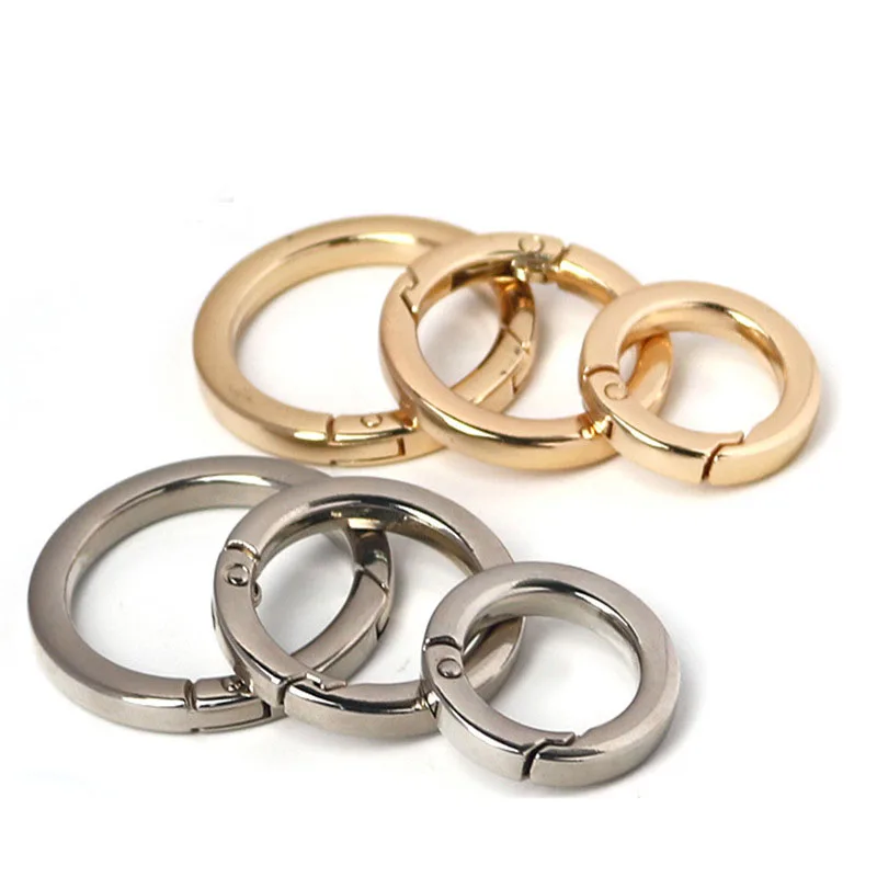 

Metal Spring Gate O Ring Openable Leather Bag Handbag Belt Strap Buckle Connect Keyring Pendant Key Snap Clasp Clip