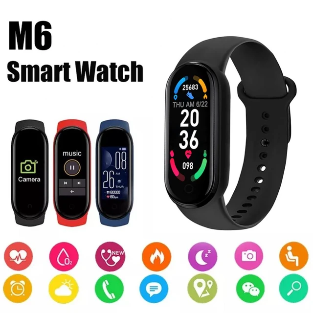 Bluetooth 5.0 bracelet fréquence cardiaque moniteur de pression artérielle  usb charge musique caméra contrôle montre intelligente