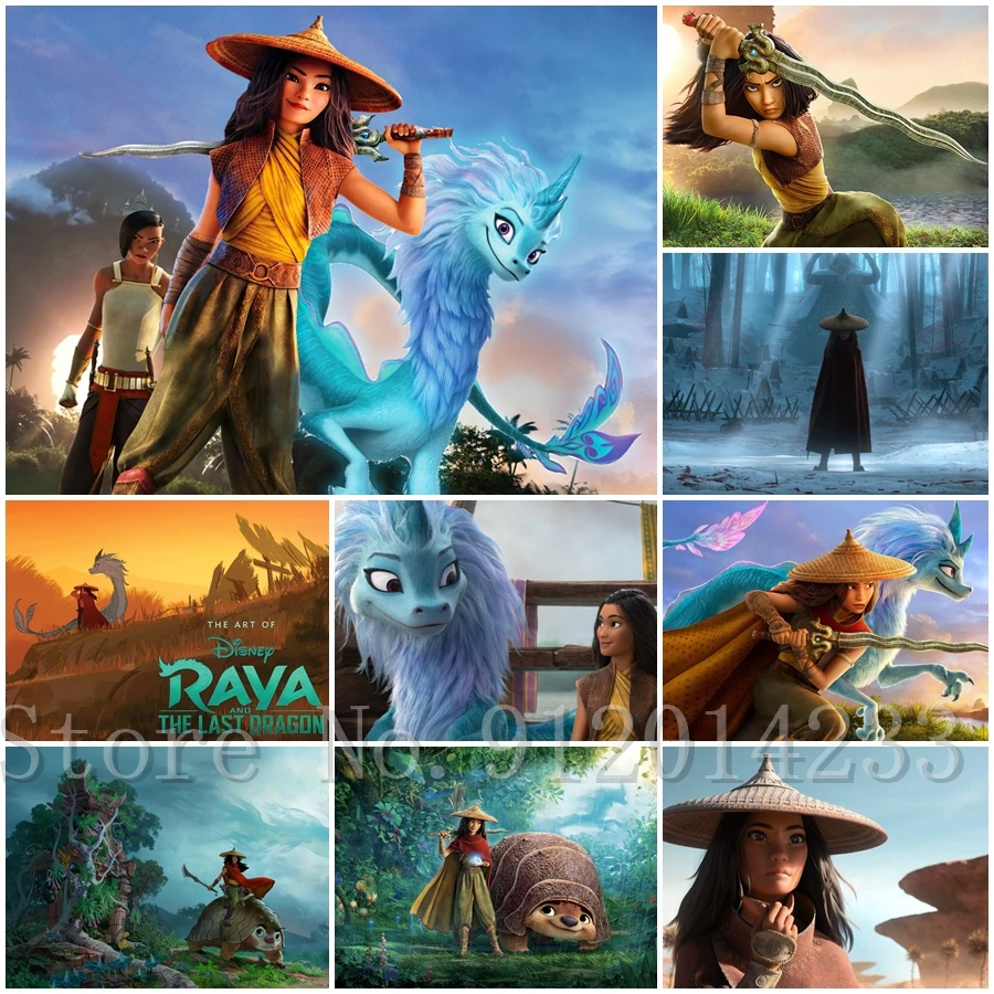 Disney Raya And The Last Dragon Diamond Mosaic Kit Punto Croce Full Square Round Strass Ricamo Wall Art Painting