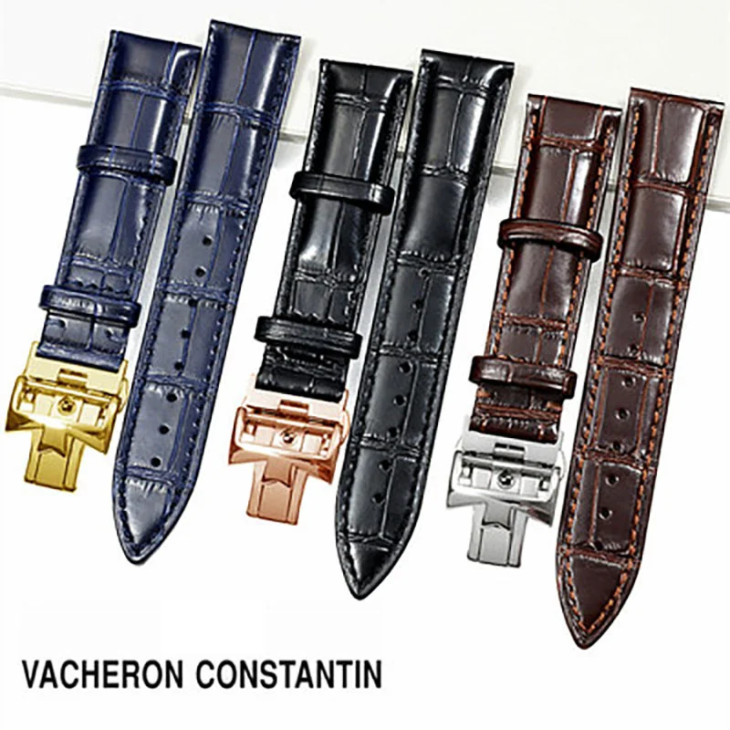 

Leather strap for compatible for VC Vacheron leather strap Constantin watch strap men's strap accessories 19 20 22mm