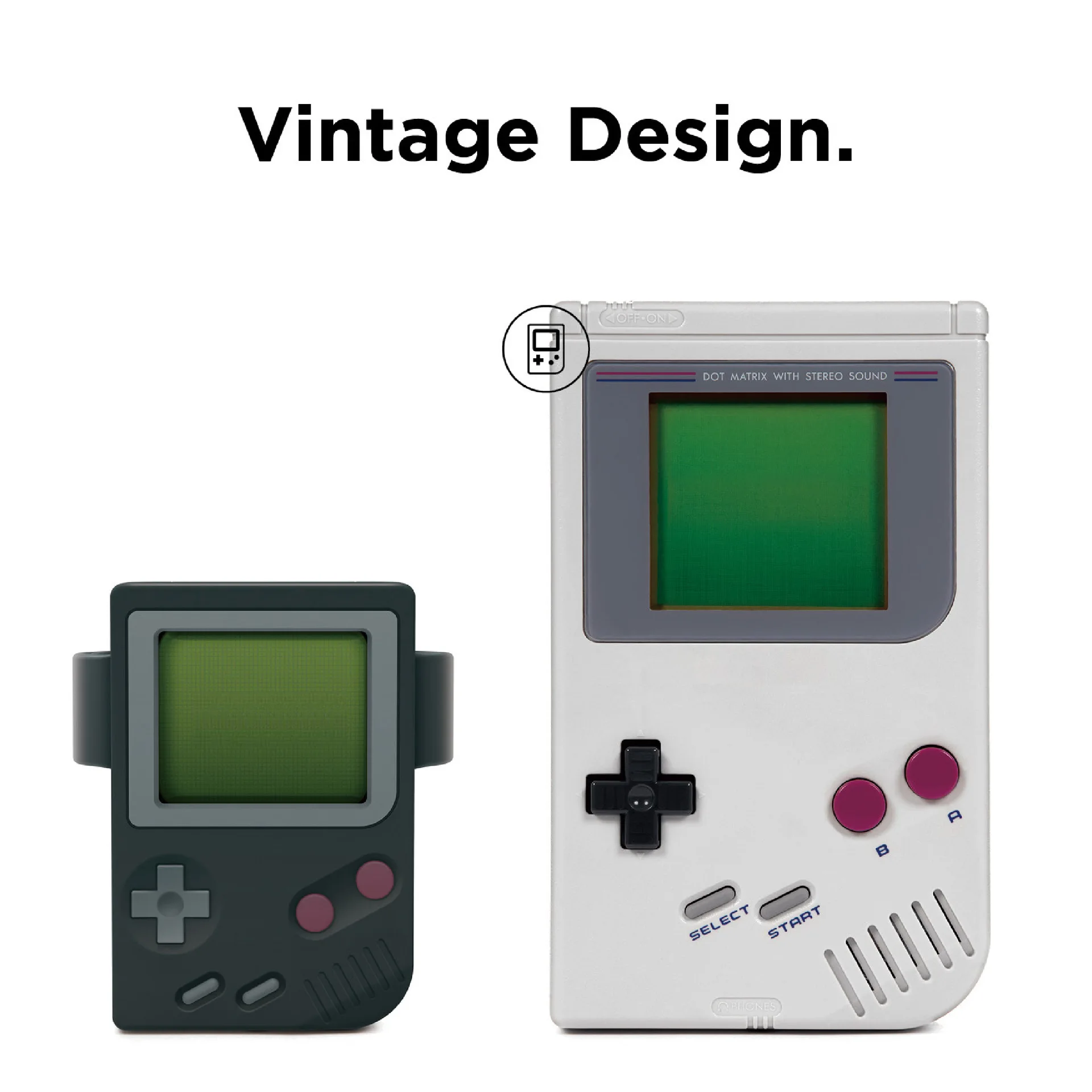 Desktop Holder Charging Base for Apple Watch Charger iWatch 9 8 7 6 5 4 3 2 SE Retro Computer Pattern Silicone