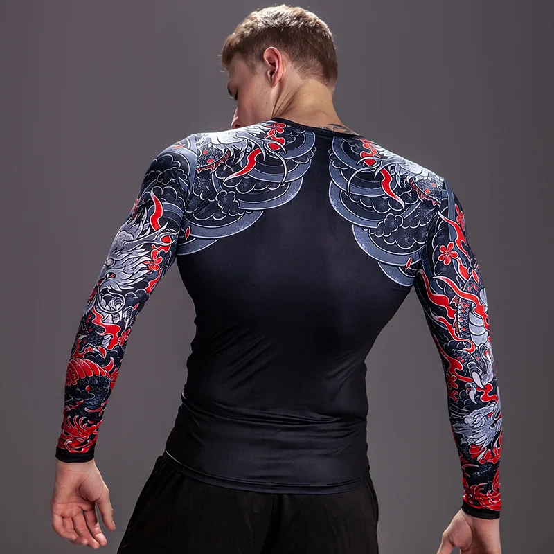 Men Running Long Base T Shirt Fitness Sport Basketball Football Gym Camping Hiking Riding Boxing Jersey Bottom Tee Clothes H623