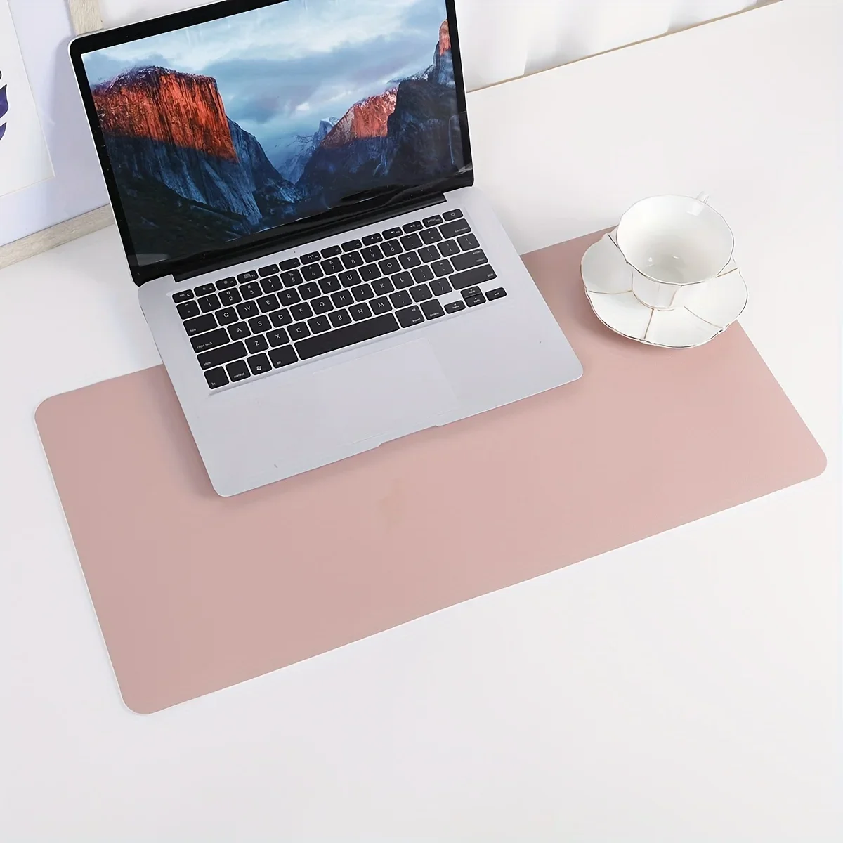 1pc-Dual purpose mouse pad for office desk and writing desk, made of synthetic leather PU material, waterproof and dustproof.