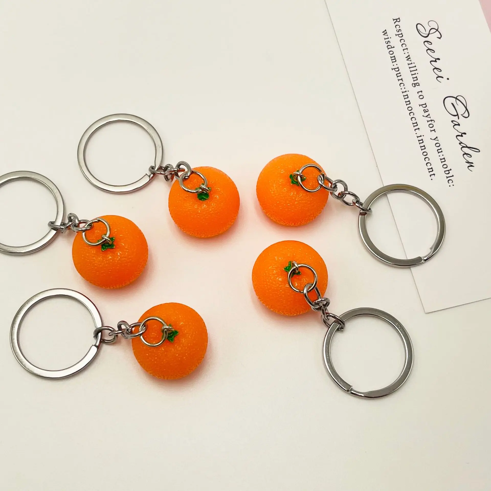Kreative Obst Serie Nachahmung Orange Schlüsselanhänger Männer