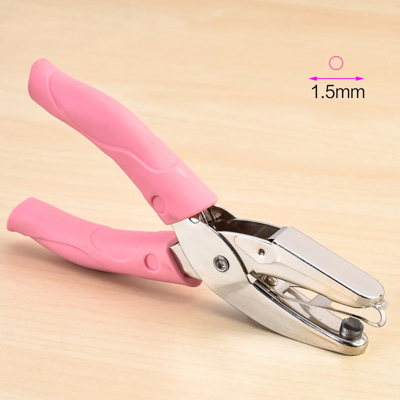 School Office Metal Single Hole Puncher Hand Paper Punch Single Hole  Scrapbooking Punches 8 Pages All Metal Materials 1-2 Pcs