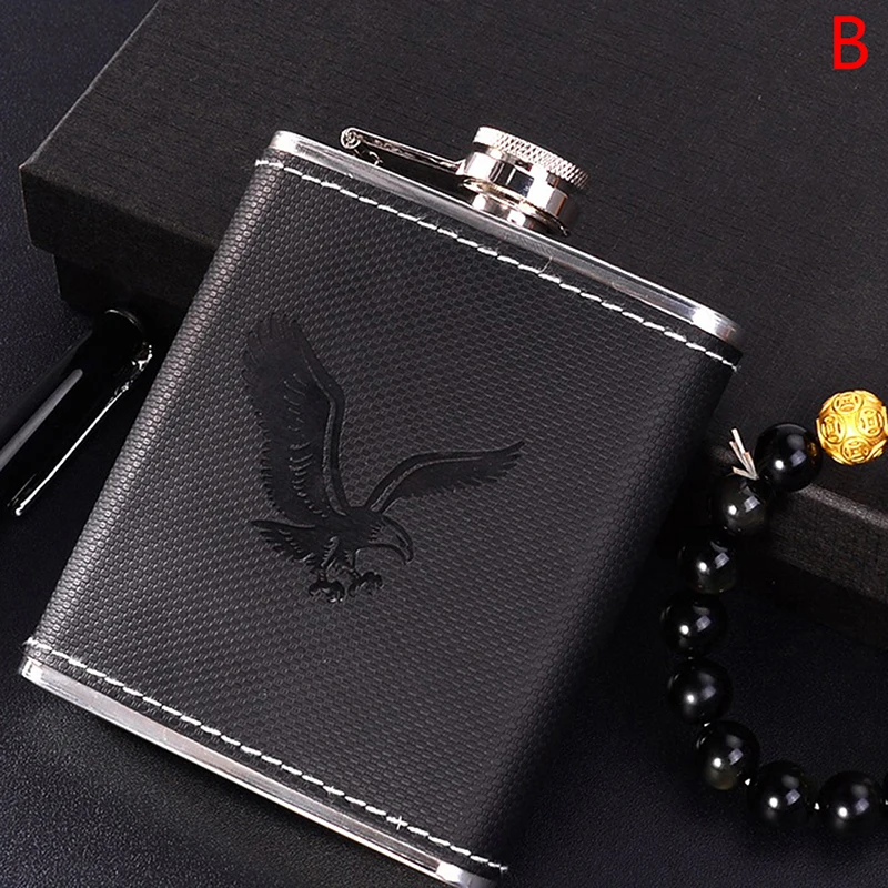 Fiaschetta Da Whisky Portatile In Acciaio Inox - Flagon Tascabile Da 226,8g Per Campeggio, Escursioni, Barbecue E Feste, Colore Argento - 2
