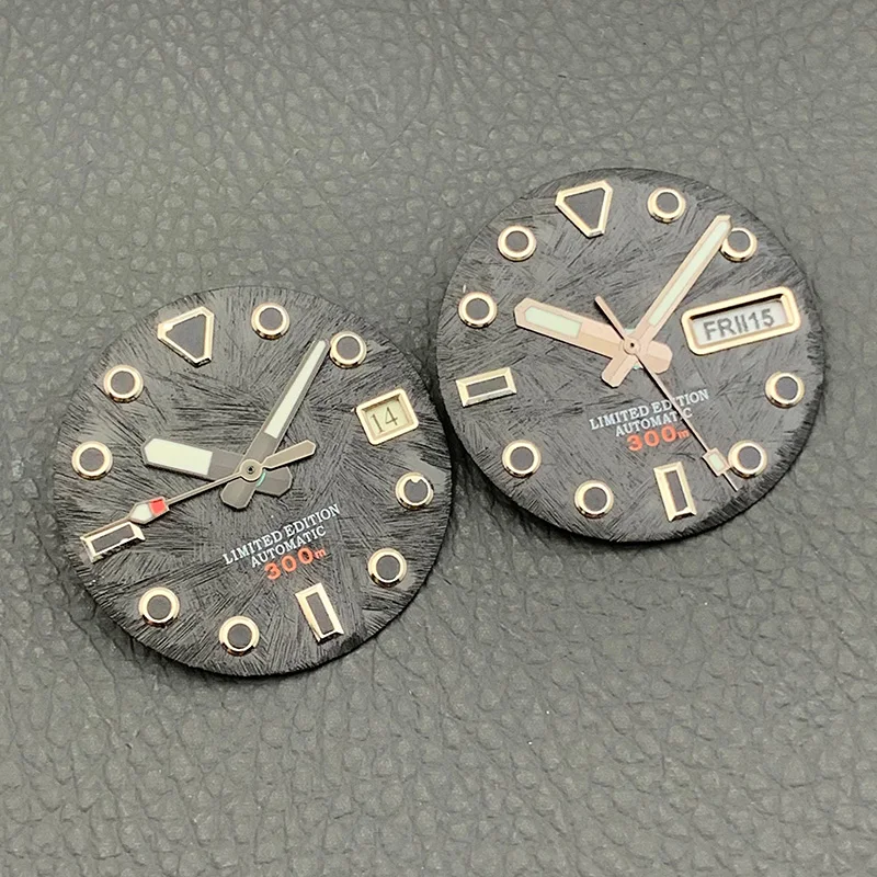 Enhanced Luminous Green Watch Dial and Hands