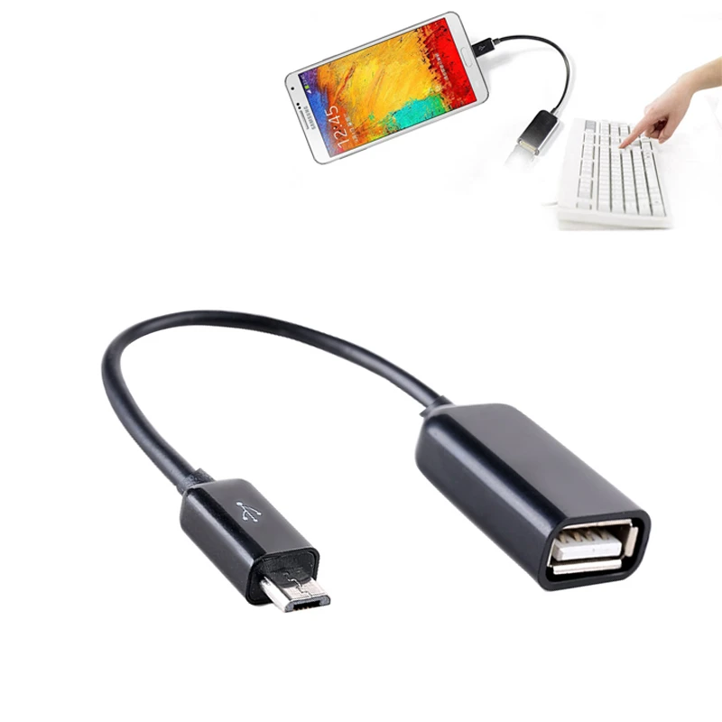 Micro HUB OTG Cable adaptador para Samsung Galaxy Tab S4 S5 S4 Nota 5 4 3 USB para ratón lector de tarjeta U disco Flash|Conectores y cables de
