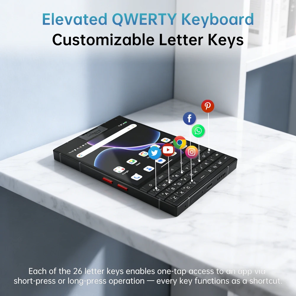 Unihertz Titan 2 Smartphone 5G Android 15 with Physical Keyboard Dual Screen 12GB 512GB  Dimensity 7300 Dual SIM 50MP Camera