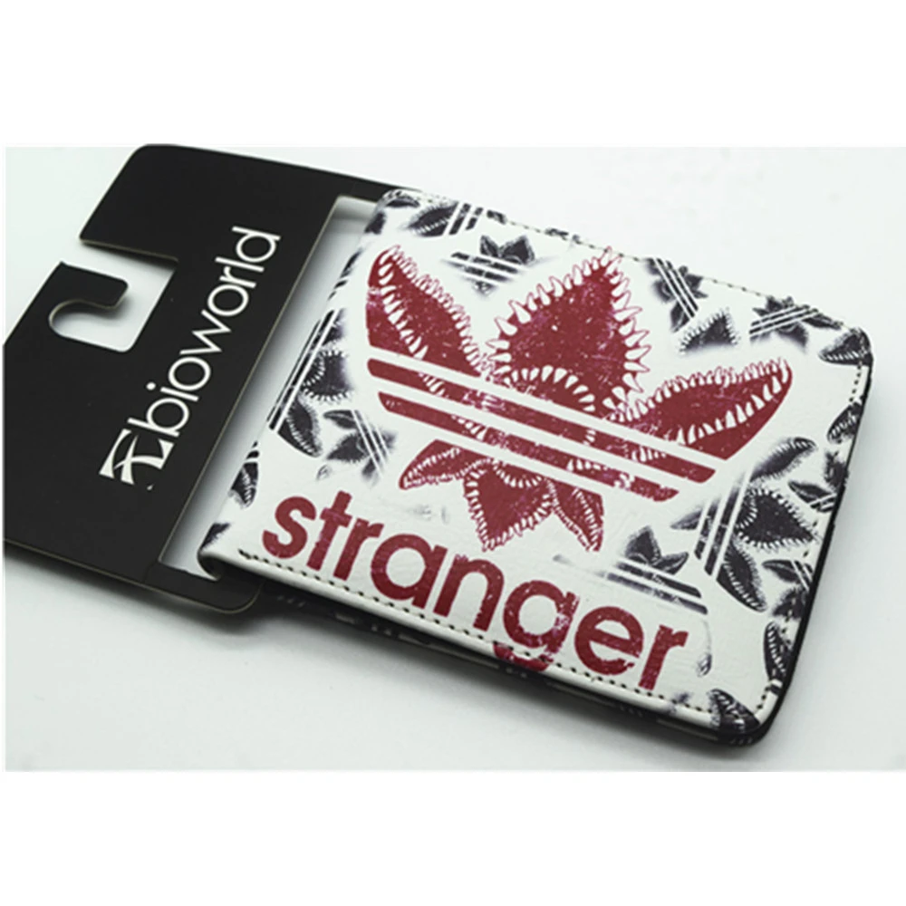 Stranger billetera corta de PU para hombre, monedero Unisex para niños y portatarjetas de identificación/crédito dibujos animados| Carteras| - AliExpress