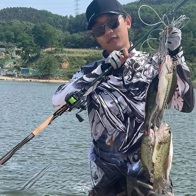 1.98m 2.28m Lure Fishing Rod Fuji Ring 40T Hight Carbon Fiber Spinning Casting Fishing Rod Bait Weight 5-28g Travel Pole