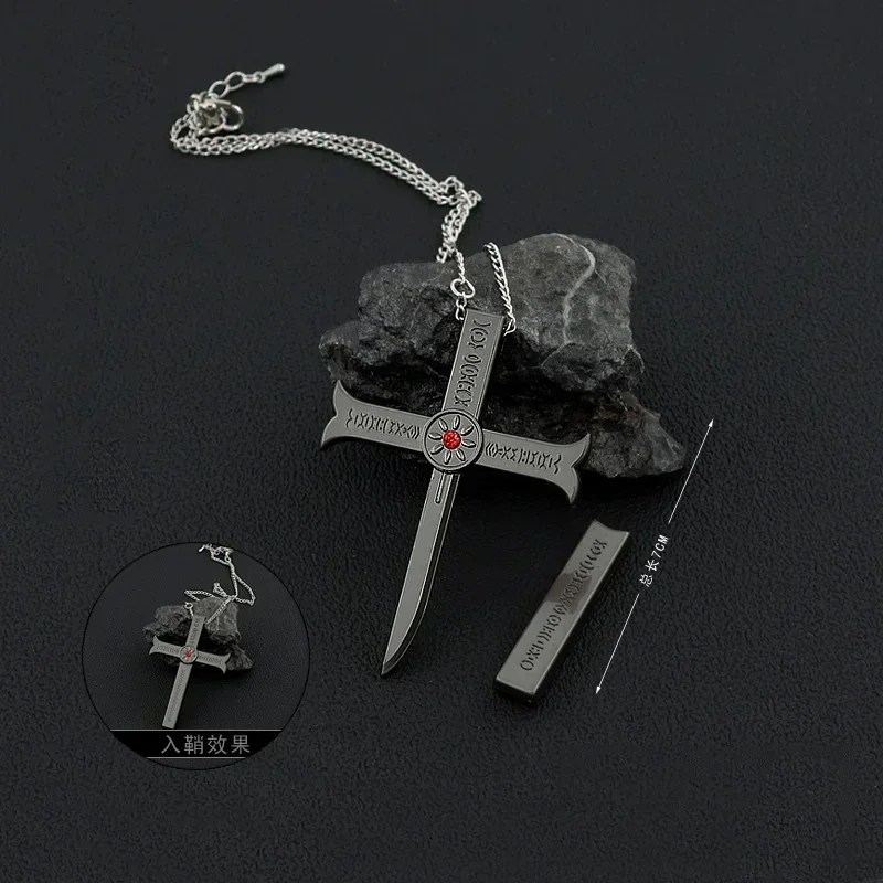 Hamoery Men Women Punk Stainless Steel Knife Dagger Chain Pendant Necklace(Black)  | Amazon.com