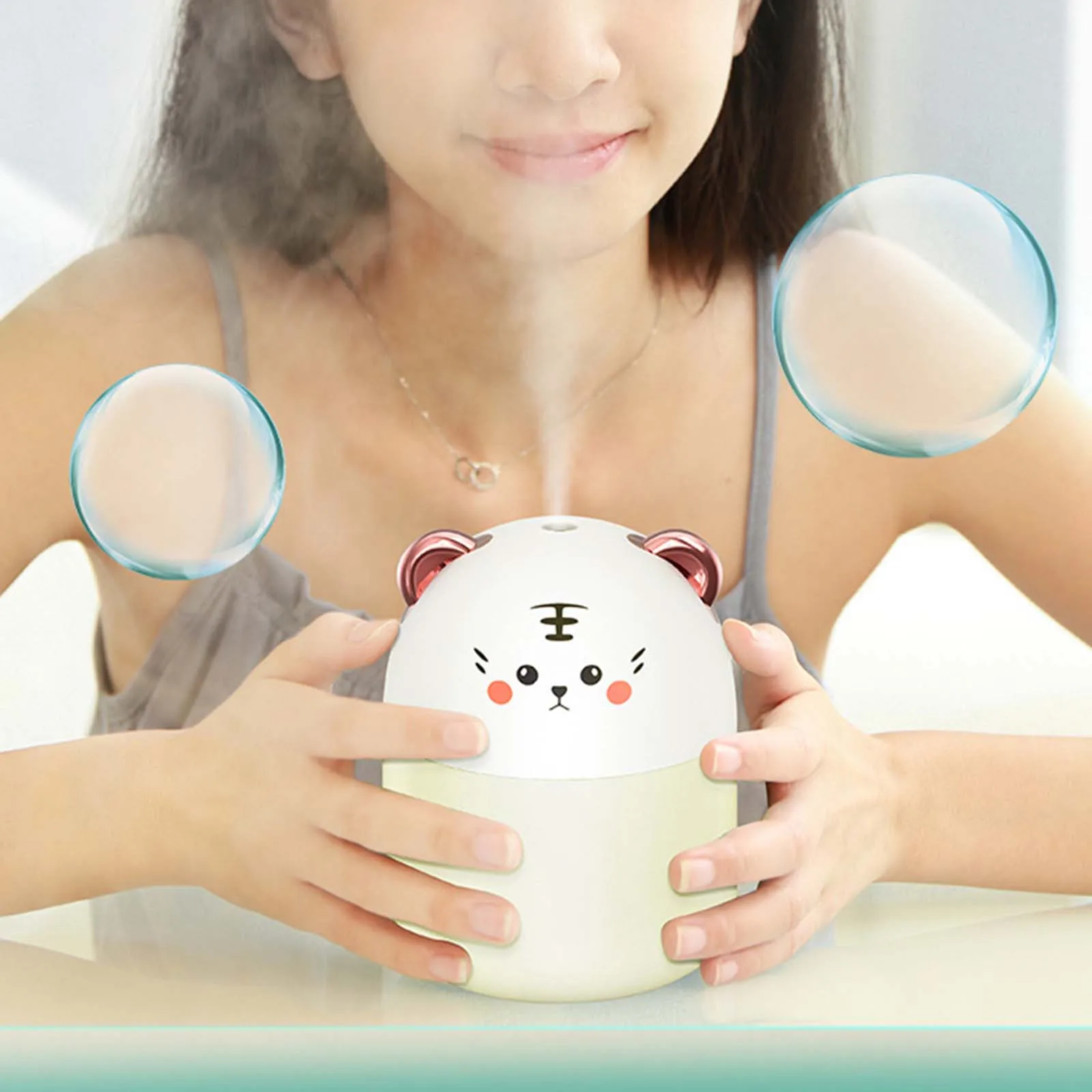 250ml Cute Air Humidifier Cool Mist Spray with Light Mini USB Car Air Humidifier Purifier Aromatherapy for Car Home