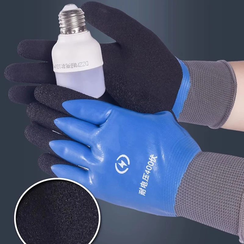 Insulating Gloves Anti-electricity Security Protection Gloves Rubber Electrician Work Non-slip Protection Insulated