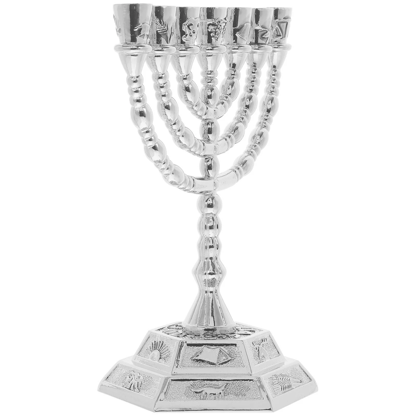 

Vintage Metal Religious 7-Branches Candelabrum Candle Stand Temple Candle Holder Candlestick Decoration Desktop Adornment
