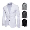 Wholesale Men's Casual Western-style Blazers Autumn New Solid Color Simple Lapel Two-piece Button Single Western Jacket 3