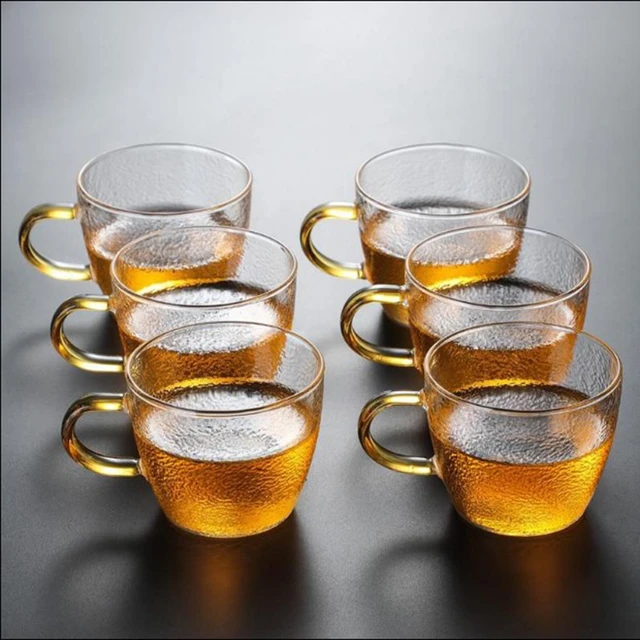 Clear Glass Mug  Glass Tea Cups - 1 420ml 14oz Clear Tea Cups Heat  Resistant Pattern - Aliexpress