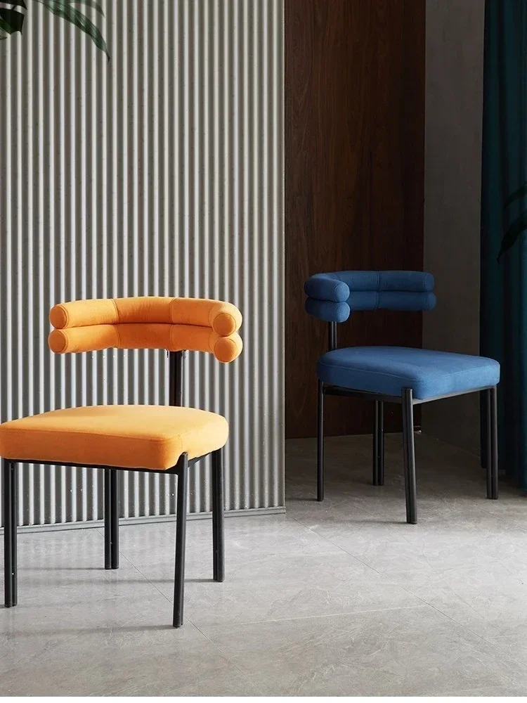 

Modern Minimalist Dining Chair Cosmetic Chair Italian Home Armchair Fashionable Colorful Light Luxury