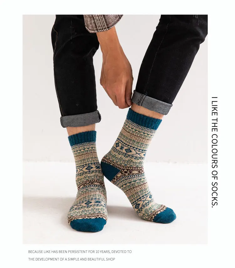 Women's Wool Socks 5 Pairs for Autumn Winter