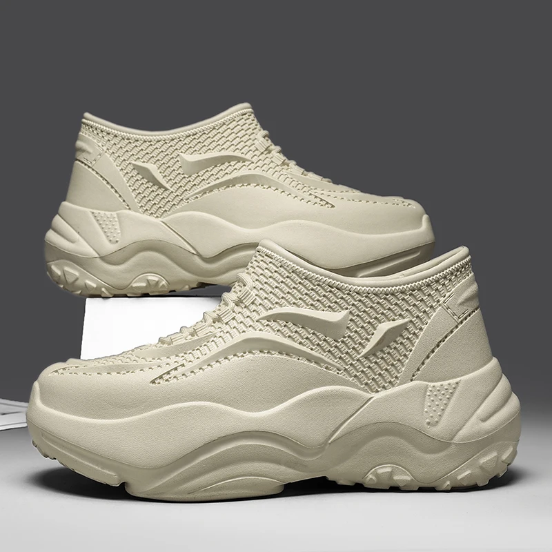 Hotel chef shoes four seasons new soft-sole non-slip waterproof casual rain shoes men's fashion EVA indoor and outdoor slippers