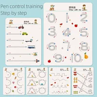 Magical Tracing Workbook Montessori Educational Writing for Children Reusable Pen Control Training Calligraphy Copybook for Kids 2
