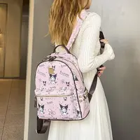 Sanrio Kuromi Cute Cartoon Print Backpack Fashion Versatile Backpacks New Style Trend Large Capacity Simple Commuting Backpack 1