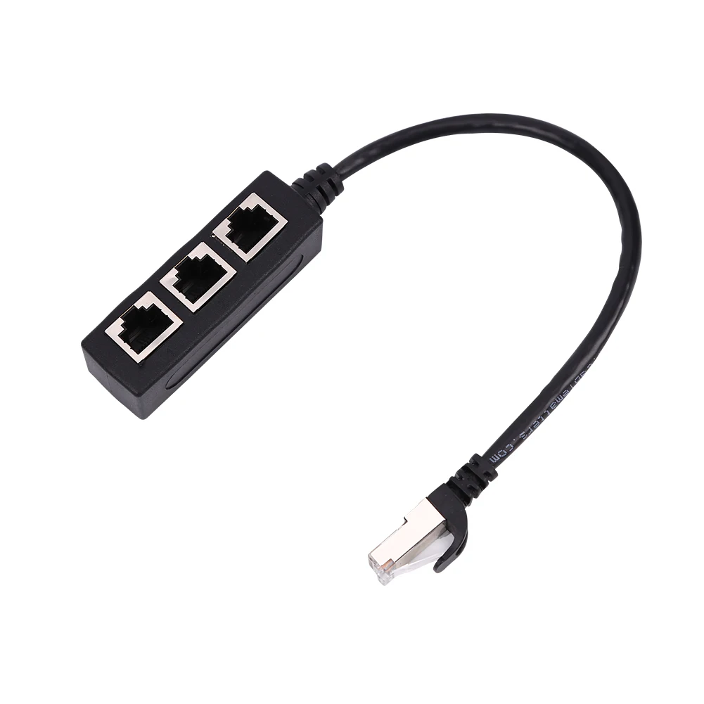 Разветвитель Кабеля Ethernet RJ45 LAN 1 штекер-3 гнезда Super Cat5 Cat5e Cat6 Cat7 соединитель для