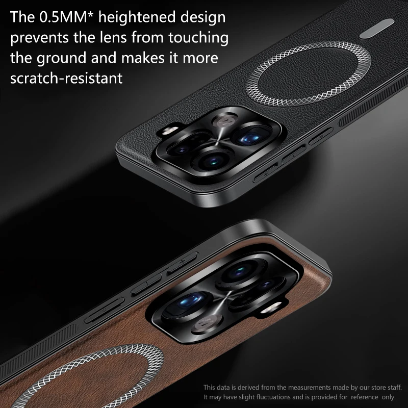 Luxury PU Leather Magnetic MagSafe Protective Back Cover Case - Premium Design