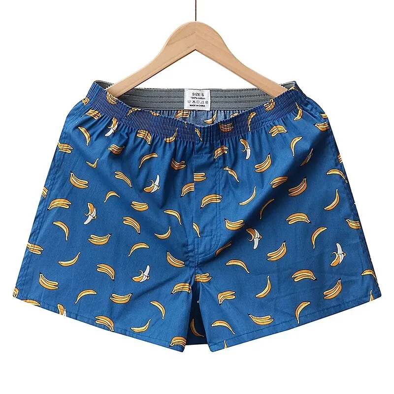 Men's Boxer Shorts Cotton Loose Short Home Wear Comfortable Printed Underwear