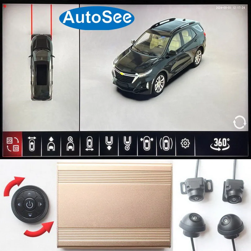 

for Chevrolet TrailBlazer Traverse 360 degree camera bird eye 3D panoramic view Front rear side surround backup reverse 4K dash