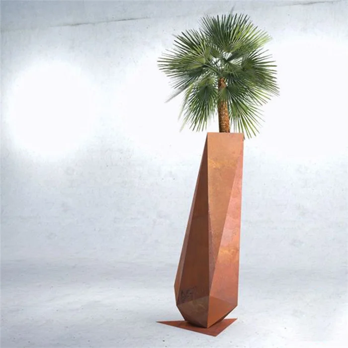corten steel planter outdoor corten steel plant pots flower planter pot plant