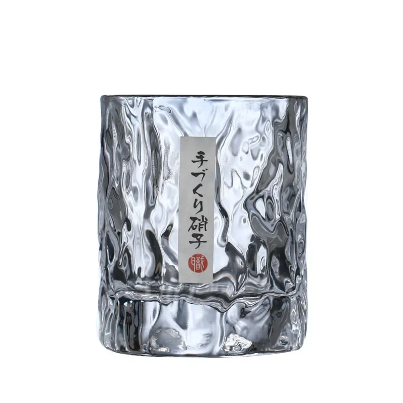 Hand-made Japanese hammered foreign wine glass whiskey home creative beer glass crystal cup