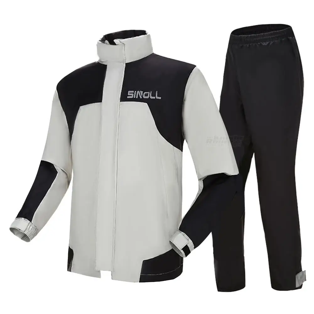 

Waterproof Motorcyclist Rain Suit Moto Raincoat Rain Coat Jacket Pants Motorcycle Adult Motorbike Biker Rain Set Women Gray Men