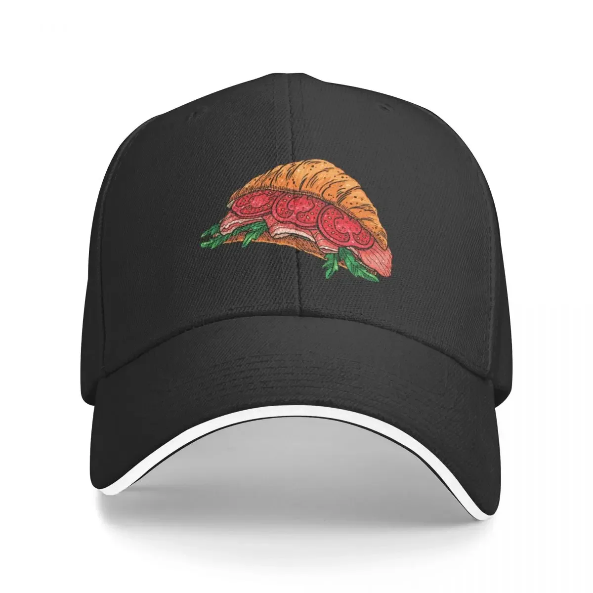 

Bacon Croissant Sandwich Baseball Cap Cosplay Sunscreen Sun Hat For Children Boy Women's